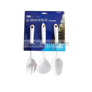 Hotel and Restaurant Use Eco-friendly Unbreakable Melamine Material Solid White Food Serving Spoon thumbnail-1