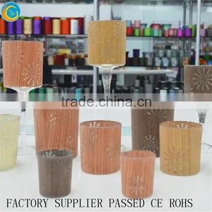 Online 2016 Glass Christmas Promption Candle Holder With Wood Cover Glass Candle Container Quality Choice thumbnail-1