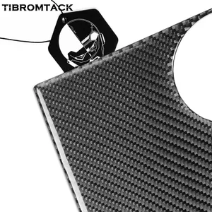NO.2 TIBROMTACK Center Cup Console Cover Carbon Fibre Wrap-Around Cover Sticker 2-Piece for Tesla Model 3 thumbnail-5
