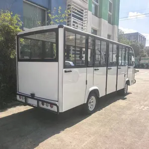 14-seater Fully Enclosed Electric Sightseeing Bus With Doors for Scenic Spots, Factories, Parks, Docks and Stations, Powered by Lithium Batteries thumbnail-3
