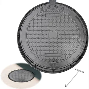 Ductile Iron Manhole Cover for Road Drainage - 700mm Diameter, 30T Load thumbnail-1