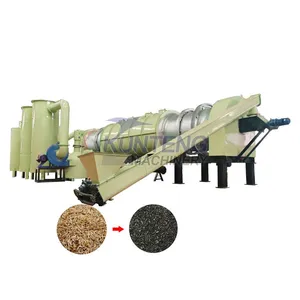 Continuous Carbonization Stove Rice Straw Charcoal Making Machine Coconut Shell Palm Kernel Charcoal Briquette Production Line EPC thumbnail-1