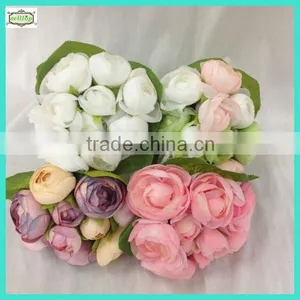 20cm 15heads Mini Fabric Artificial Bouquet thumbnail-1