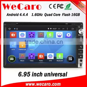 Wecaro WC-2U6005 Android 4.4.4 2 Din 6.95" Car Dvd Player for Universal Car Stereo With Gps Bluetooth Radio Wifi 3g Playstore thumbnail-4