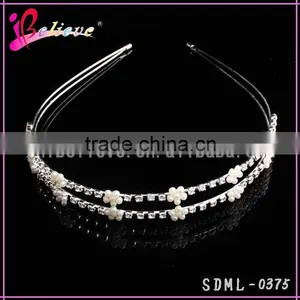 Elegant Pearl Hair Accessories Flower Headband Wholesale Pearl Headband for Women thumbnail-1