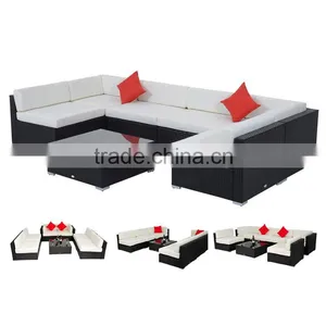 U Type Leisure Indoor Rattan Plastic Sectional Sofa Muebles De Jardin Vietnam Cebu Rattan Furniture thumbnail-6
