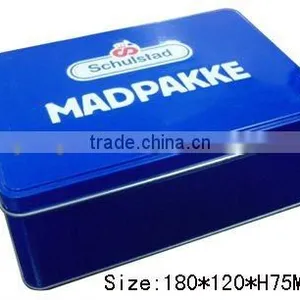 Rectangular Cookie Tin Box With Hinged Lid thumbnail-1