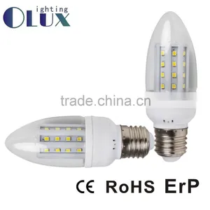 CE RoHS Led Corn Bulb C35 2835SMD Led Lighting 5W E27 Led C35 Bulb Housing Lamp Clear Glass Cover LED 360degree C35 Corn Bulbs thumbnail-1