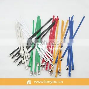 Coated Ball-Lock Stainless Steel Cable Ties 16.0MM Wide thumbnail-4