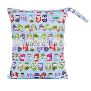 Cheap Wholesale One Zipper Diaper Bags Waterproof Small Pockets Wet Bags thumbnail-6