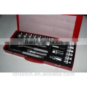 25PCS 1/2" Metal Box Socket Set With L Handle 4025AAL GS KING TOOLS Made in China thumbnail-1