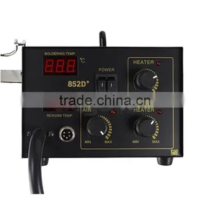 2in1 SMD Soldering Rework Station Hot Air & Iron 852D+ 5Tips ESD PLCC BGA thumbnail-3