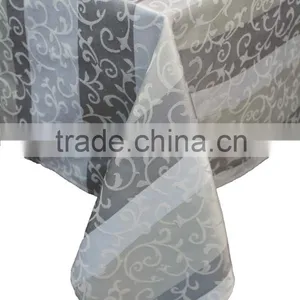 100% Polyester Luxury Fashion Yarn Dyed Jacquard Cheap Table Cloth thumbnail-2