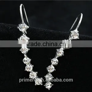 New Designer Fashion Jewelry 7 Cubic Zircon Stones Earrings thumbnail-2