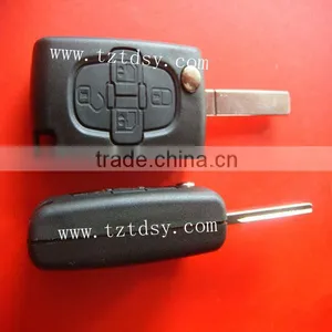 Tongda Hot Sale 4 Button Modified Folding Smart Key Case(with Groove) for Citroen thumbnail-1