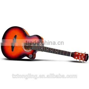 Differrent Color Quality Student Beginner 38 Size Ripple Pattern Colour Basswood Acoustic Folk Guitar thumbnail-2