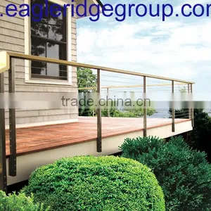 Stainless Steel Round Fascia Post Railing Systems With Swageless Terminals thumbnail-3