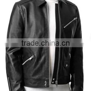 Silver Zips German Leather Jacket thumbnail-1
