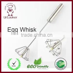 Stainless Steel Egg Whisk as Seen on tv Silicon Egg Whisk Manual Egg Beater thumbnail-1
