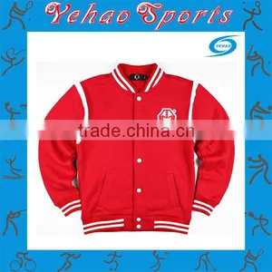 2014 Fashion Cotton Red Baseball Jacket thumbnail-1