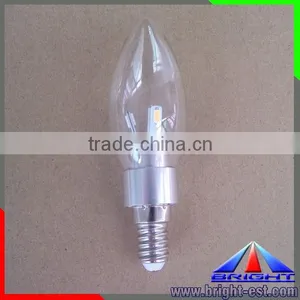 Transparent Cover Candle Light,3W LED Light Bulbs thumbnail-1