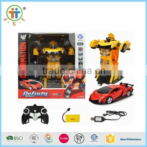2016 Hot Sales Remote Control Changing Car RC Transform Robot Toy Car With USB and Charger thumbnail-2