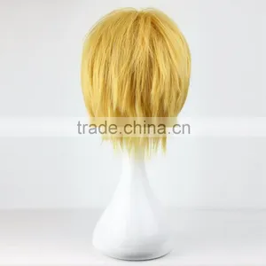 Free Shipping Kuroko no Basuke Kise Ryota 13 Inches Blonde Boy Synthetic Short Cosplay Wig thumbnail-3