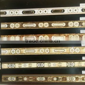 New Arrive Porcelain Golden Decorated Ceramic Border 600x45MM /45x45MM thumbnail-1