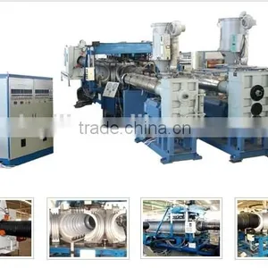 HDPE Double Wall Corrugated Pipe Extrusion Production Line thumbnail-1