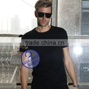 Wholesale New Design Embroidered Mens Black T-shirt thumbnail-3