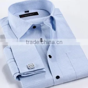 2015 Mens 100 Cotton Sateen Dress Shirt White Long Sleeve Italian Shirts thumbnail-3