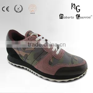 Camouflage Pattern Cool Sport Shoe Leather Running Sneakers thumbnail-1