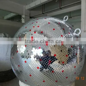 Attractive Party Stage Silver Disco Mirror Reflective Glass 12inch Plastic Ball thumbnail-2