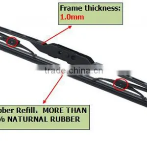 Metal Frame Auto Parts Wycieraczka Windscreen Stealth Wiper Blade thumbnail-2