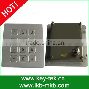 Dustproof Industrial Flat Keys Numeric Metal Keypad thumbnail-1