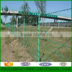 Hot Dipped Galvanized and PVC Coated Barb Wire High Security Fence thumbnail-2