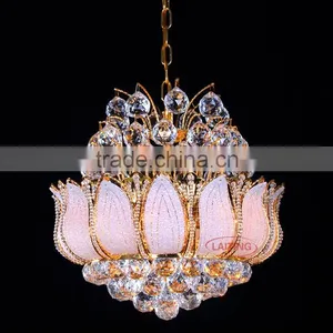 Chinese Style Glass Crystal LED Chandelier Hanging Pendant Light for Retail thumbnail-5