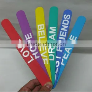 Silicone Slap Bracelets Lots of Colors- Bff, Lol, Love, Popstar, Princess, Peace thumbnail-1