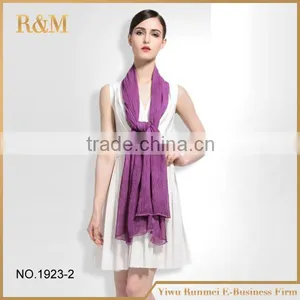 Wholesale Female Solid Color Spring Linen and Cotton Shawl thumbnail-2