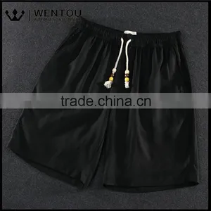 2016 New Summer Fashion High Quality Cool Anti-pilling Men Linen Shorts With Beads thumbnail-2