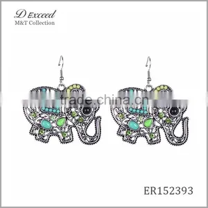 New Designs Women's Vintage Jewellery Earrings Elephant Piercing Gold Plating Drop Earrings thumbnail-1