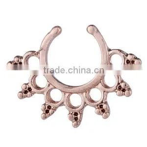 Women Elegant Silver Gold Plated Open Hoop Nose Ring Body Piercing Jewery thumbnail-3