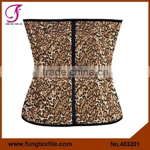 4034 NEW Arrival Wholesale Stock Pattern Leopard Rubber Waist Corset Cincher thumbnail-5