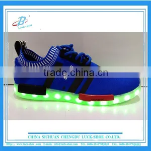 Flyknit Material Led Light Sneaker for Men and Women Cheap Price Own-designed thumbnail-1