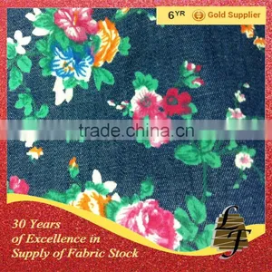 China Supplier Fashion Design Print Combed Sulb Denim Jeans Fabric thumbnail-1