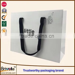 Shopping and Packaging Paper Bags/luxury Paper Shopping Bags With Button Closure Handle/printing White Paper Bags Manufacture thumbnail-2