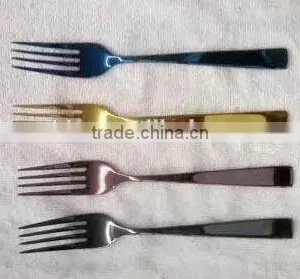 Stainless Steel Tableware Gold, Rose Gold, Blue, Black Color Coating thumbnail-3