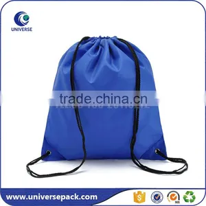 High Quality Blue Plain Backpack Bags With Drawstring for Gym thumbnail-3