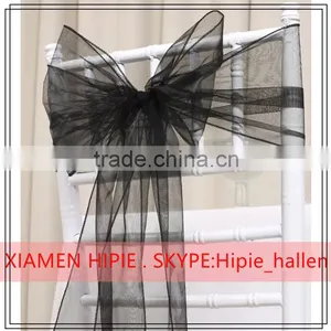 High Quality Wedding Chair Bows of 100% Nylon Red Organza thumbnail-3