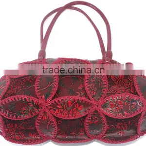China Handbag Manufacturer Leather Produce Cowhells Material Durable Use Handmade Crochet Design thumbnail-3